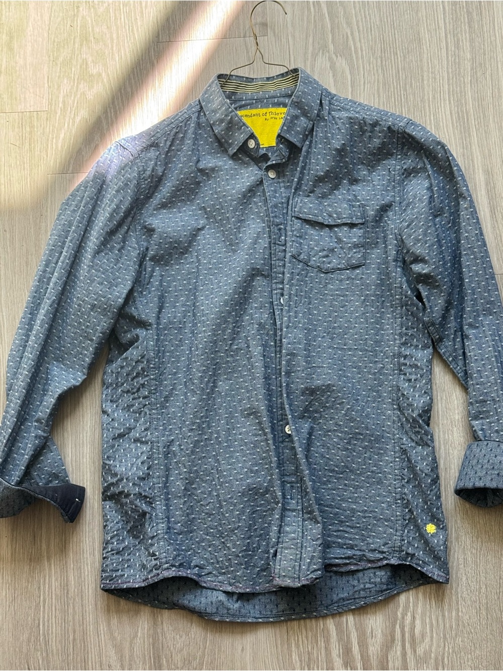 Lightweight Navy Button-Front Shirt Jacket